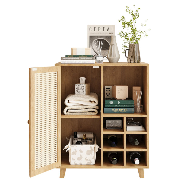 Buffet Buffet avec porte-bouteilles, Beige