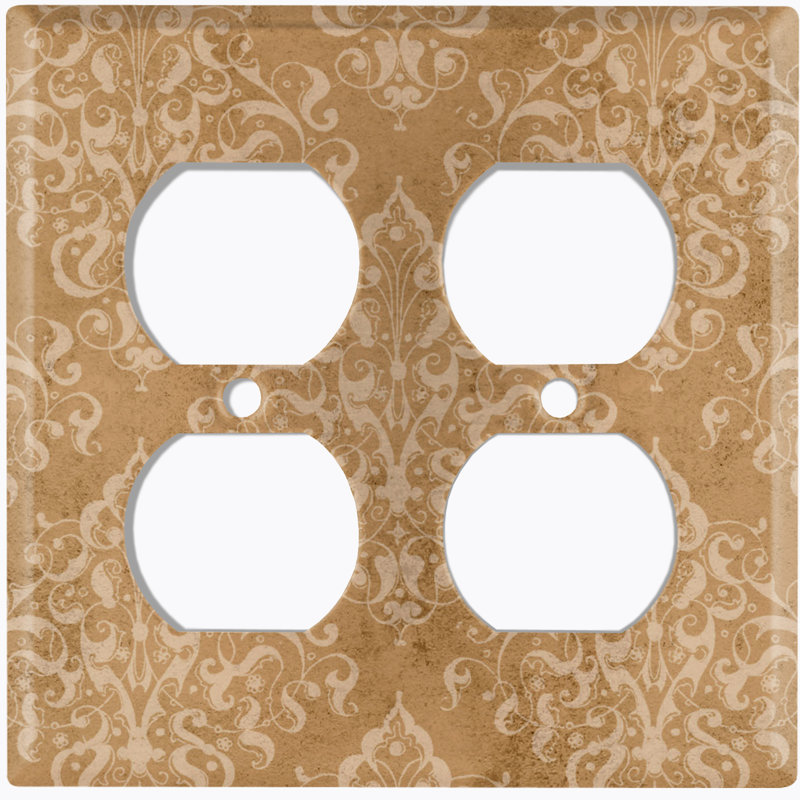 Patterned 2 - Gang Toggle Light Switch Standard Wall Plate