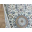 Tapis de zone de tapis de couloir 2 pi 8 po x 6 pi 2 po noué la ivoire/grise à la main one-of-kind