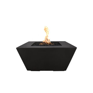 Redan Square Concrete Smokeless Fire Pit Table