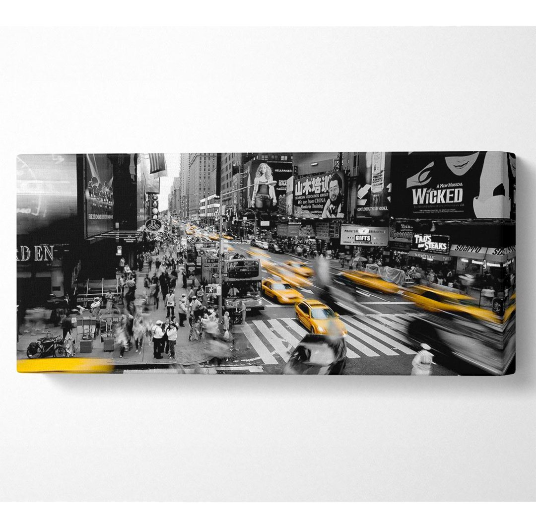 New York City Taxi Blur - Kunstdrucke auf Leinwand