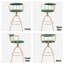 Ensemble de 2 tabourets de bar pivotants en tissu avec dossier et repose-pieds pour la cuisine à domicile-958177933
