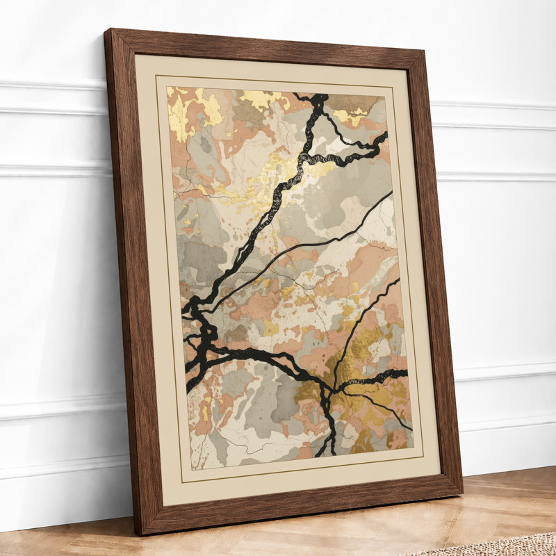 Bare Branch Study Japandi - Print, Walnut, A1 - 84.1 x 59.4 cm