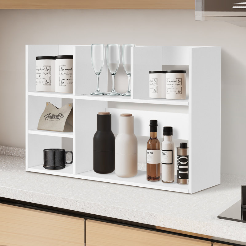 Ionie Bookshelf Office Desktop Organizer, White