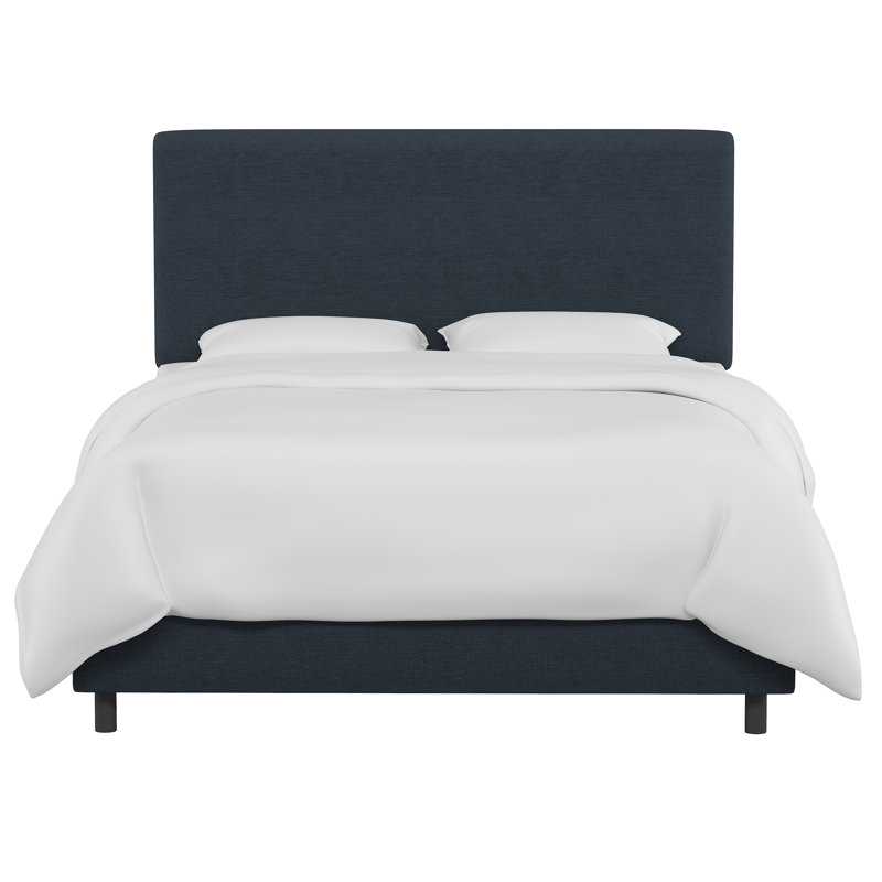Eisley Upholstered Platform Bed, Full, Classic Navy Linen