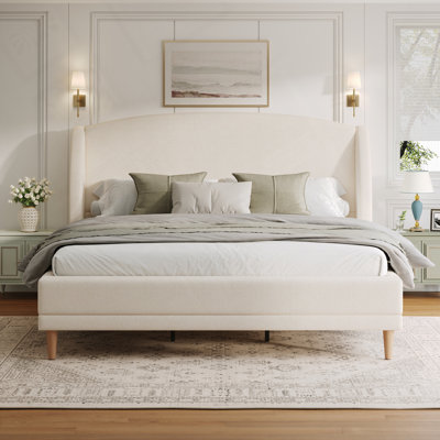 Romano Boucle Upholstered Platform Bed