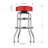 Commercial Grade Chrome Swivel Bar Stool with Vibrant Team Colors  -113702926