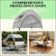Lit de camp surélevé portatif pour animaux avec coussin confortable, pour une utilisation intérieure et extérieure, assurant le repos et la détente de votre animal.-1118530508-1118530509