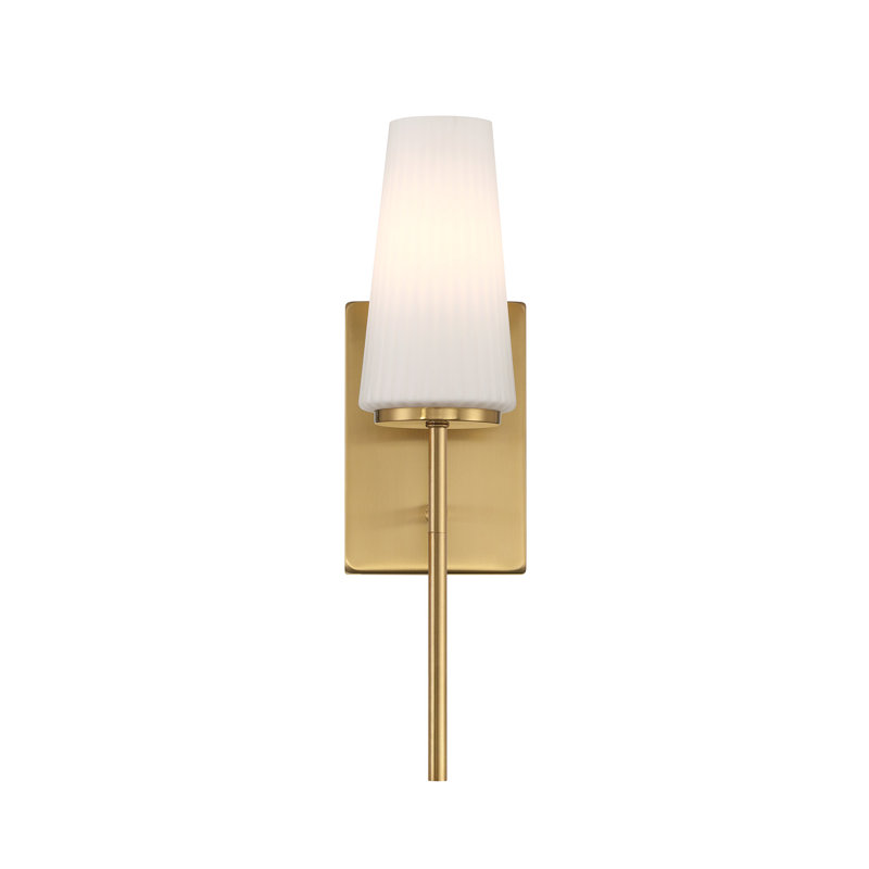 River 1-Light Wall Sconce in Brass, Brass