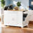 Rolling Kitchen Island On Wheels With 3 Drawers&Cabinet, Storage And Power Outlet, Portable Kitchen Island Cart-142074664