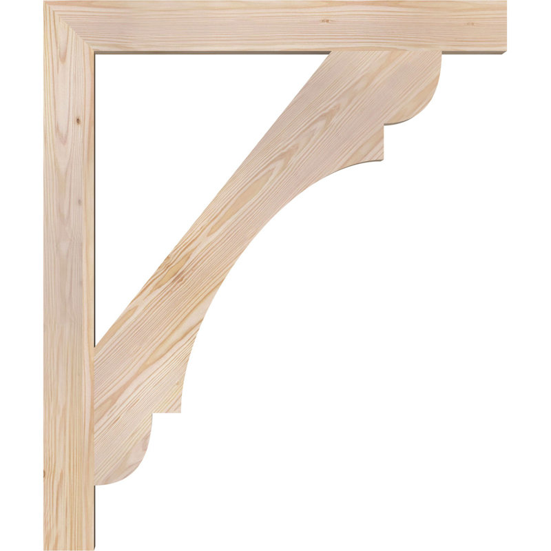 Olympic Block Bracket, 3 1/2"W Douglas Fir (Smooth), 38"H  x 32"D