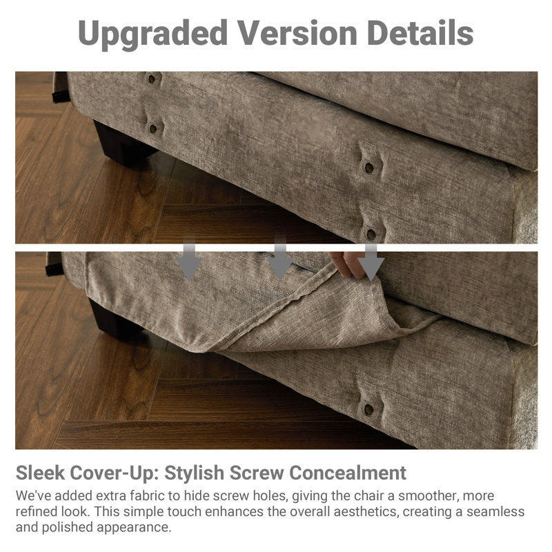Causeuses-coussins Shugar, Gris chenille