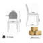 Chaises de salle à manger en bois massif Farmhouse Modern Boho-259272859-259272861