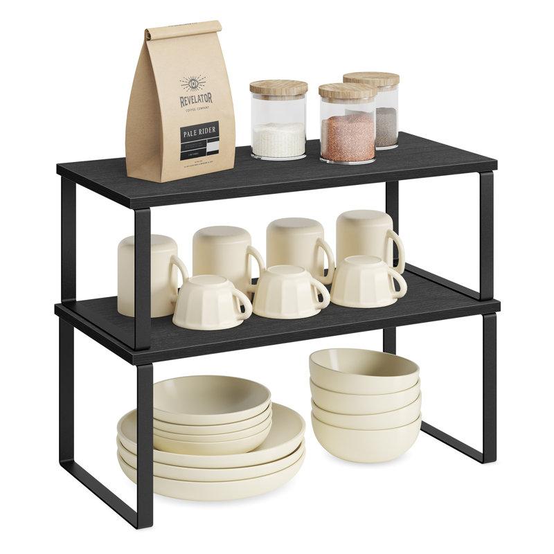 Cabinet Organizer Shelf, 16" W, Ink Black/Ebony Black