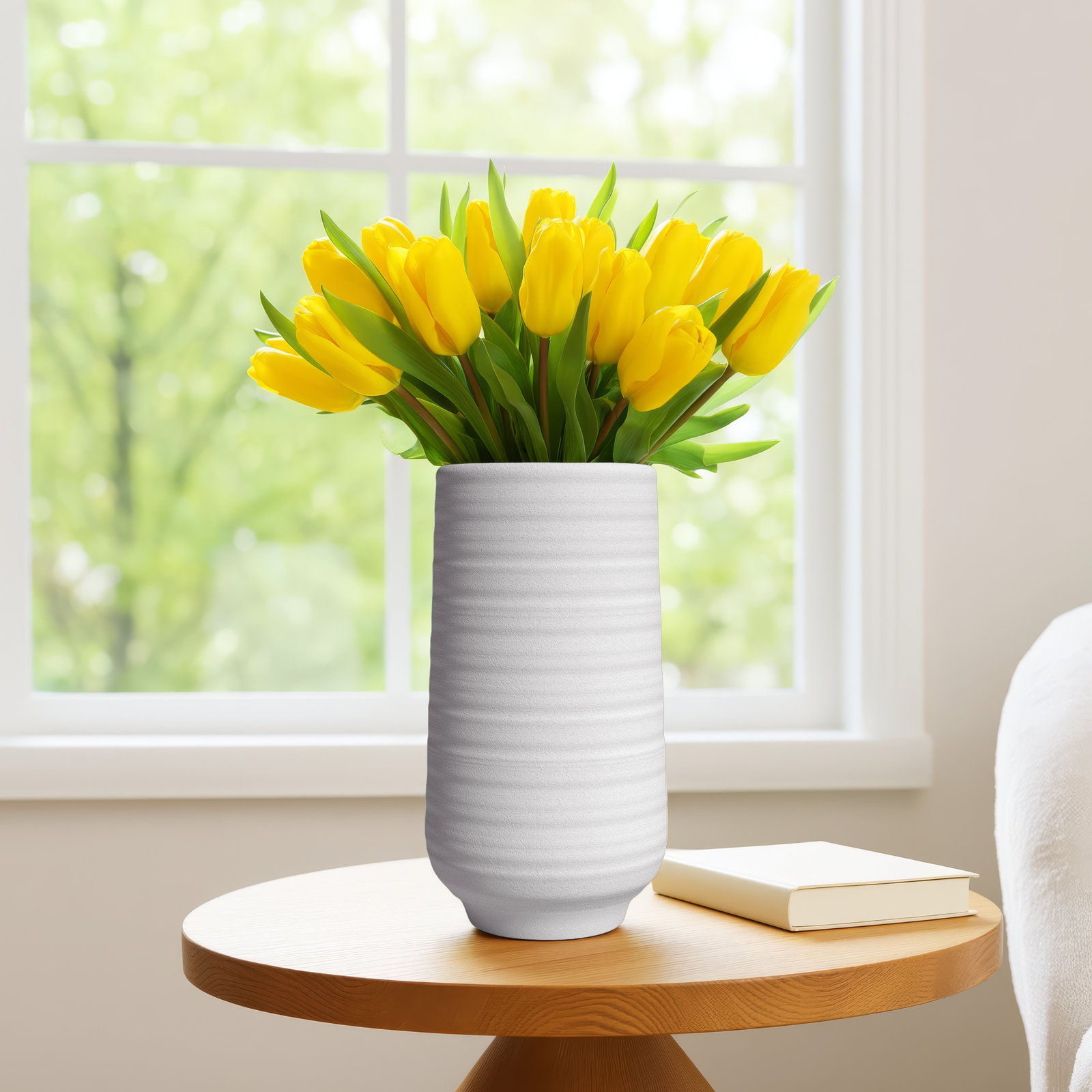 Canella Handmade Concrete Table Vase, 16" H x 8" W x 8" D