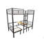 Lit mezzanine double avec ensemble de table transformable en lit superposé double