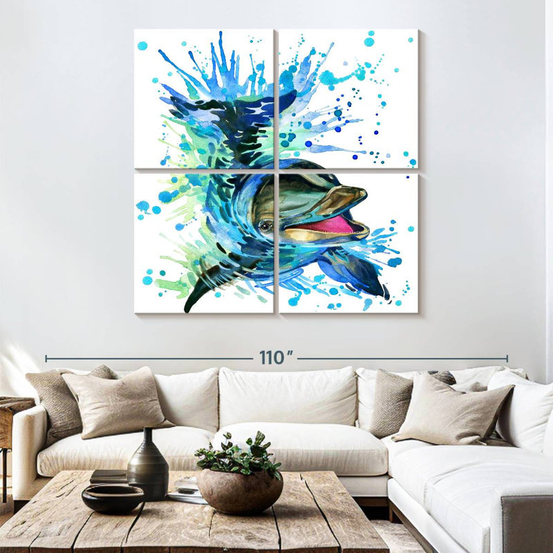 Brampt Splashing Dolphin, 74" H x 74" W
