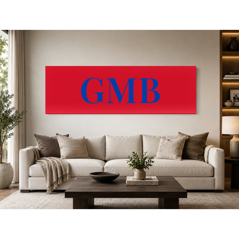 Drapeau Mondial Drapeau Monogramme Diamant de Luxe — Vert Rouge Bleu — Tableau Panoramique sur Toile Murale