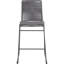 De 2 chaises de bar en métal avec corde tissée gris anthracite, look contemporain pour l'intérieur de salle à manger de style rustique