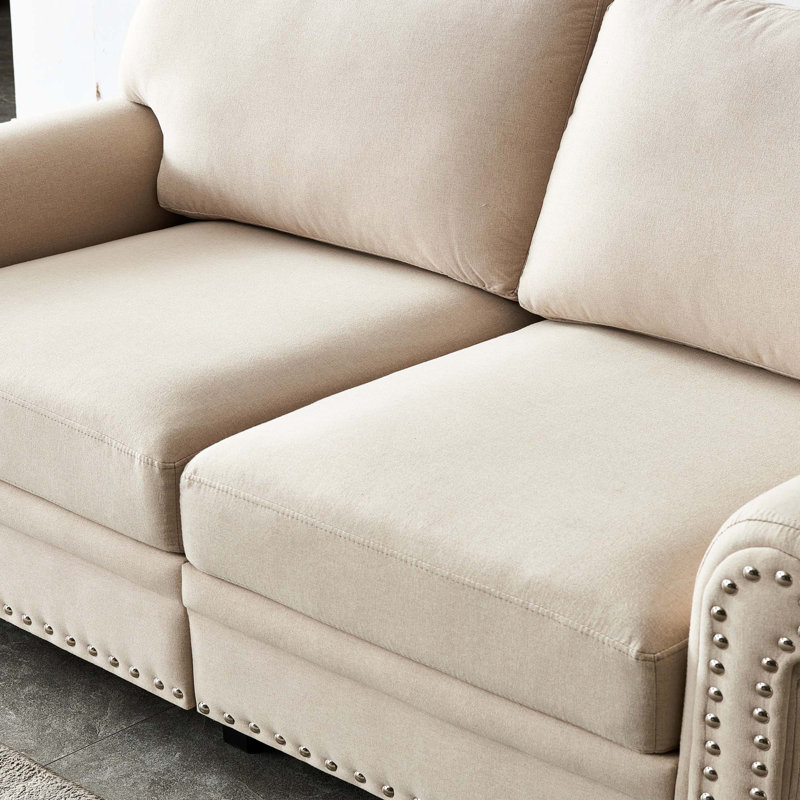 Revêtement avec causeuse avec rangement, Beige