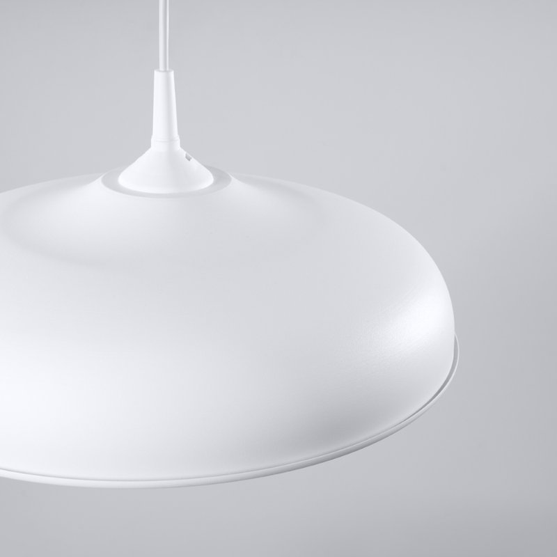 1 - Light Stainless Steel Pendant, White