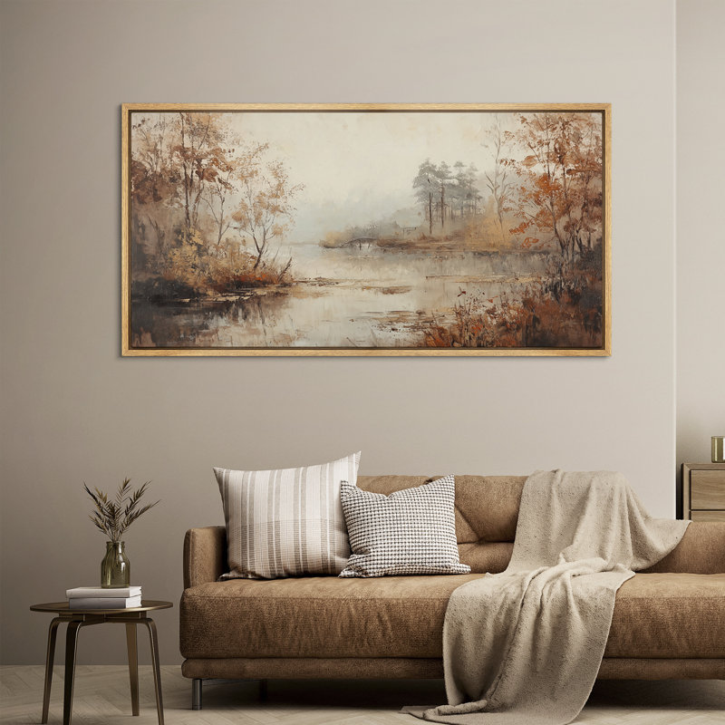 Impression sur toile, encadré campagne surdimensionné, Naturel, H 30 po x l 60 po