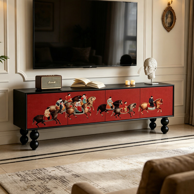 Meuble télé avec rangement Luxury, 23.62"H x 78.74"L x 15.74"W