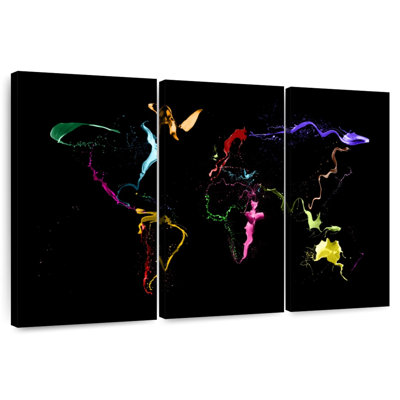 Aliaz World Map Abstract Paint