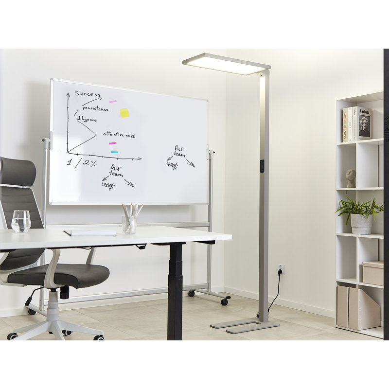 Burckhard 196cm LED Task Floor Lamp, Silver