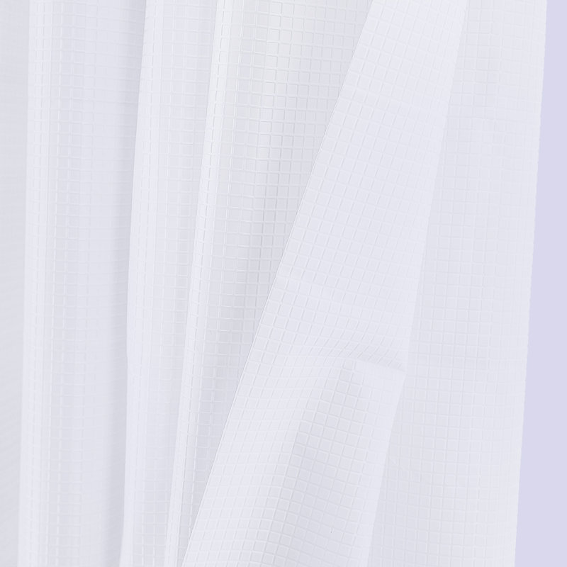 Waffle Embossed Peva Shower Liner, Frosted