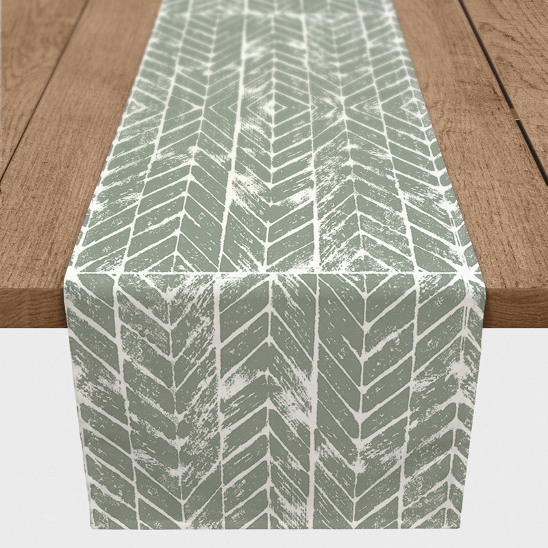 Chemin de table Fonville, 90 po x 16 po, Vert