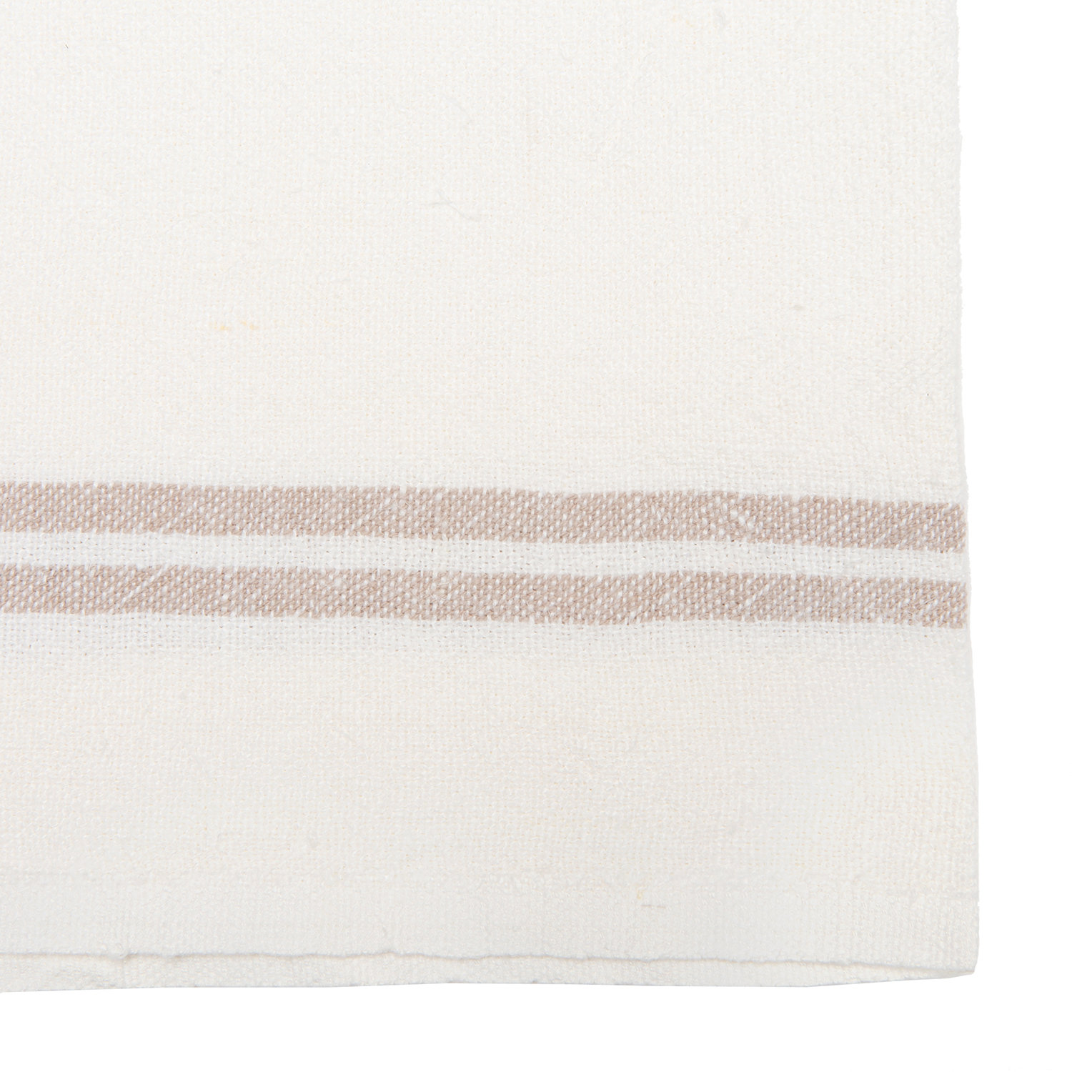 Reversible Linen Napkin, Ivory/Gray