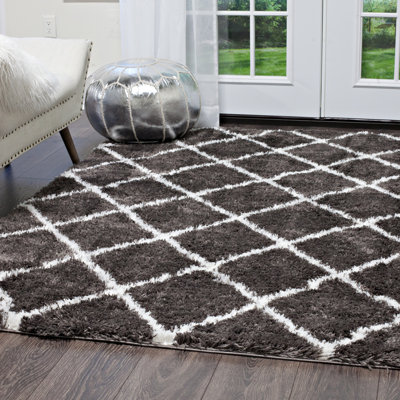 Tapis gris foncé Sarith