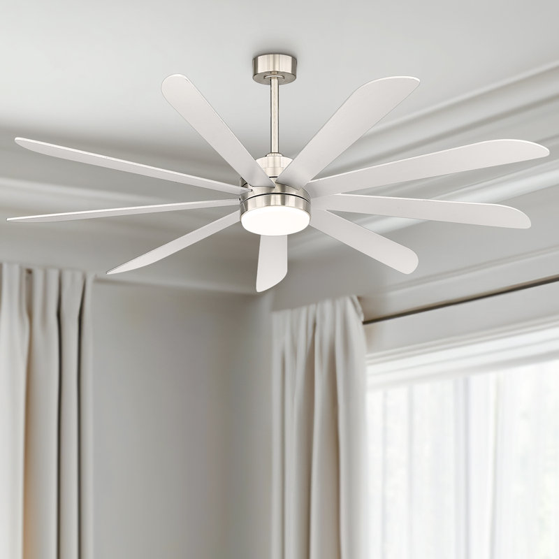 Ventilateurs de plafond à 72 pales de 72 pouces avec lumières, télécommande et application intelligente, DEL 24 W, 6 vitesses, moteur CC réversible silencieux, minuterie