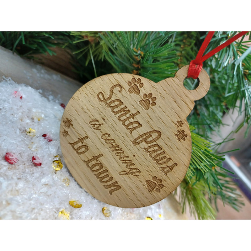 24cm Handmade Wood Hanging Figurine Ornament
