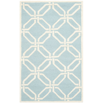 Geometric Wool Hand Woven Area Rug