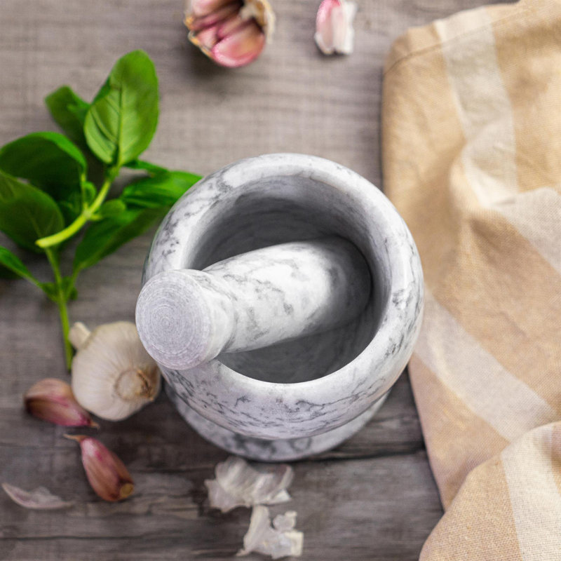 Marble Mortar And Pestle Set