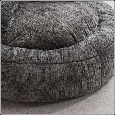 Ultra Soft Chenille Bean Bag Chair for Adults/Teens, Memory Jeremy Filling, Round Design, Indoor & Outdoor Use by Trule