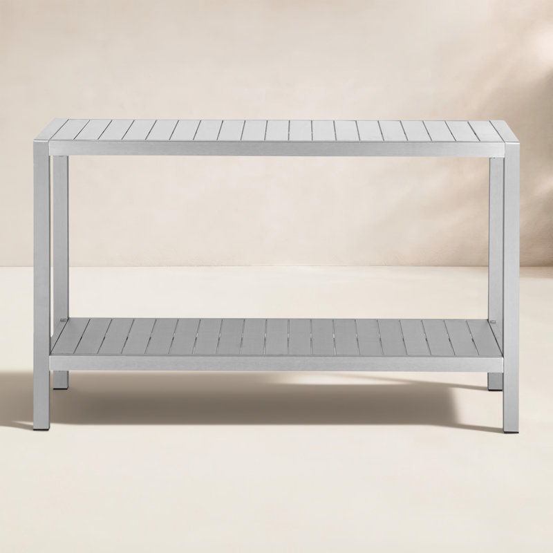 Joseph Outdoor Buffet & Console Table, Silver, Silver