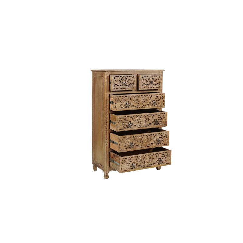 Commode 6 tiroirs Harleen, Brun