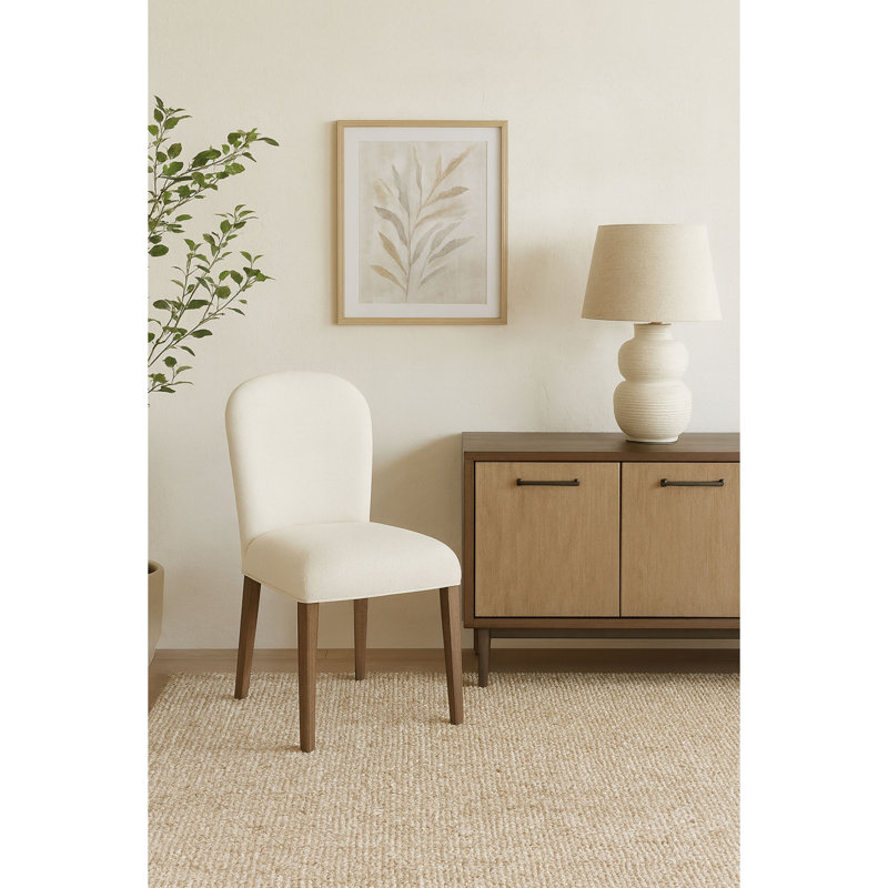 Chaise rembourrée Arch (ensemble de 2), Beige