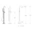 Jain 1 Handle Floor Roman Tub Faucet Bath Filler with Diverter