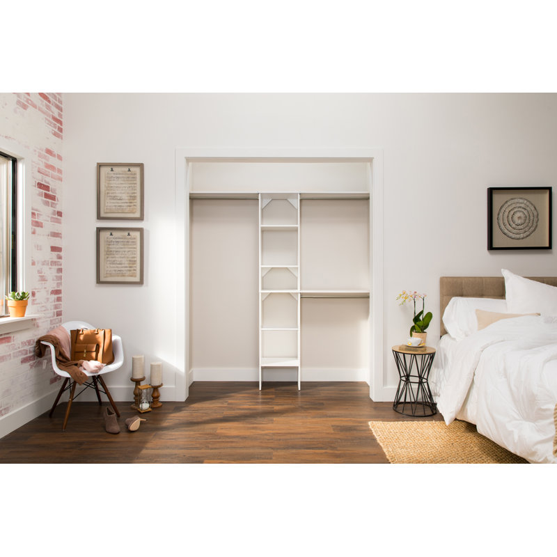 Suitesymphony Starter Closet Tower Kit With Shelves And Hang Rails Up To 2.8m Wide