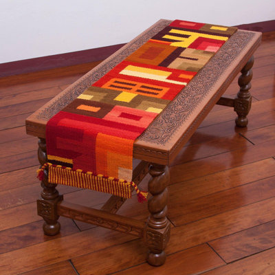 Geometric Cotton Blend Table Runner