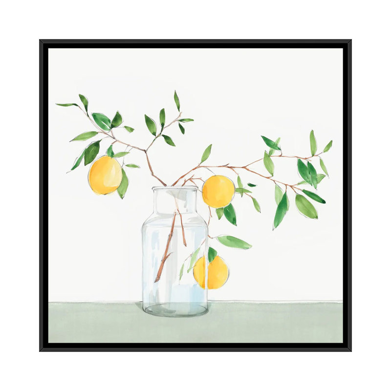 Douce limonade - reproduction d'art murale - toile encadrée, Noir, Toile à cadre flottant sans passe-partout