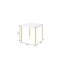 Table de bout carrée en or 24 po Gracie Mills Glam