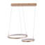 Lustre à 2 lumières DEL dorées à intensité variable avec diffuseur en acrylique blanc