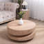 Round Wood Coffee Table - 31.3" Natural Finish, Modern Living Room Accent Table