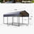 10 x 15 Ft Heavy Duty Carport with Galvanized Steel Roof