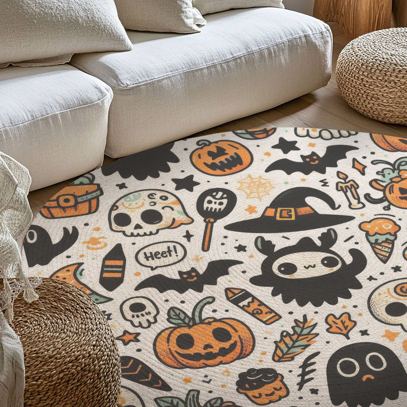 Tapis tressé Sweet Scares, Rond 5 pi